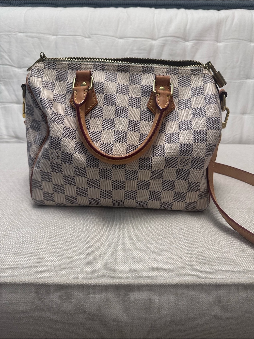 Louis Vuitton Damier Azure Mini Speedy Crossbody 25